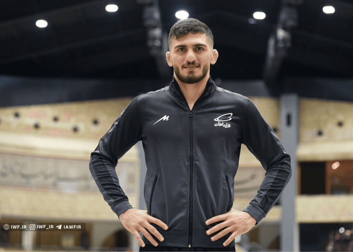 عکس از محمد نخودی کشتیگیر ایرانی قهرمانی جهان ۲۰۲۵
