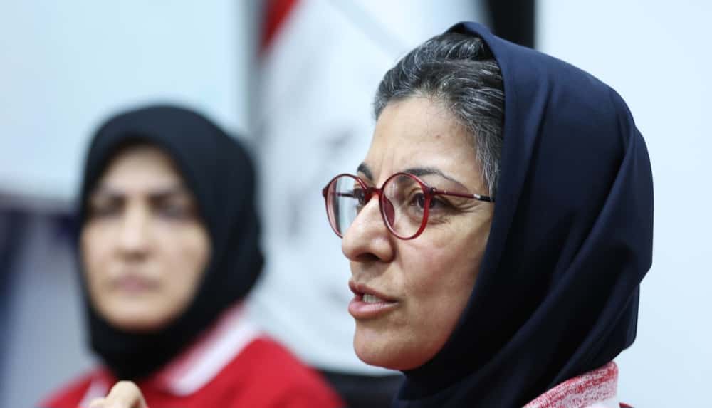 عکس از شهرزاد مظفر سرمربی تیم ملی فوتسال زنان ایران