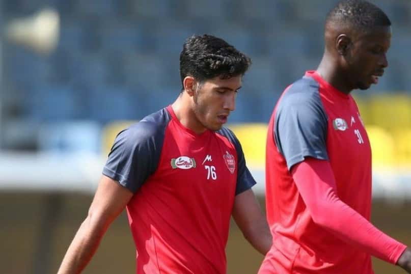 عکس از سهیل صحرایی مدافع جوان پرسپولیس در تمرینات