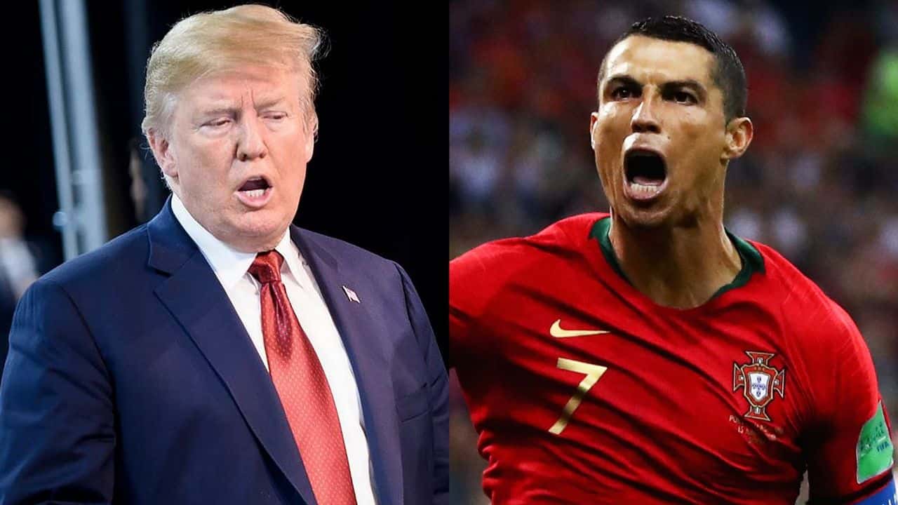 کریستیانو رونالدو، اسطوره فوتبال پرتغال و دونالد ترامپ، رئیس جمهور آمریکا