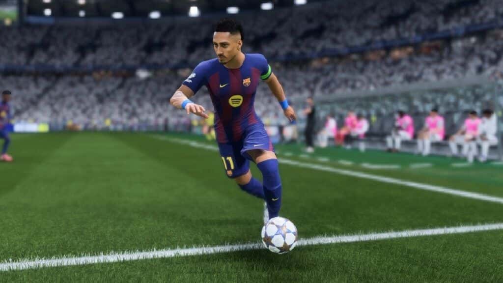 رافینیا، مهاجم برزیلی بارسلونا در بازی EA FC 26