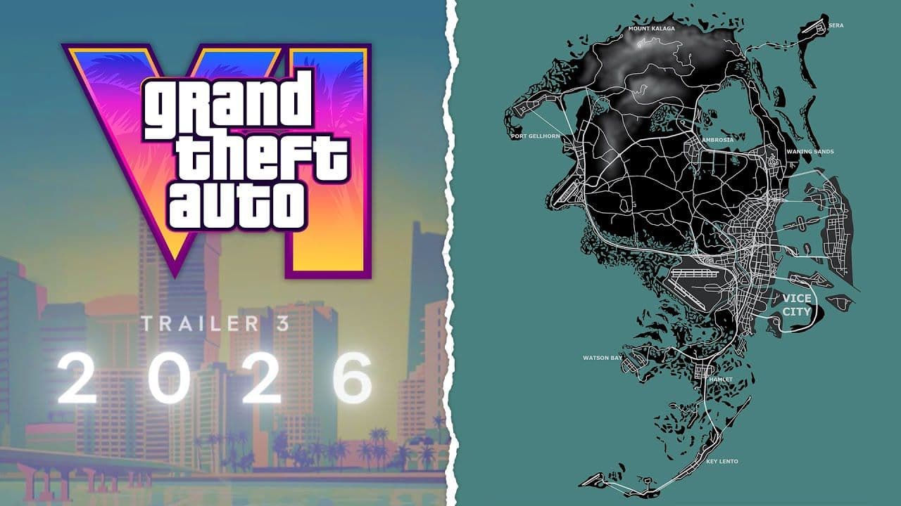 نقشه و لوگوی GTA 6 - راکستار گیمز - گیم
