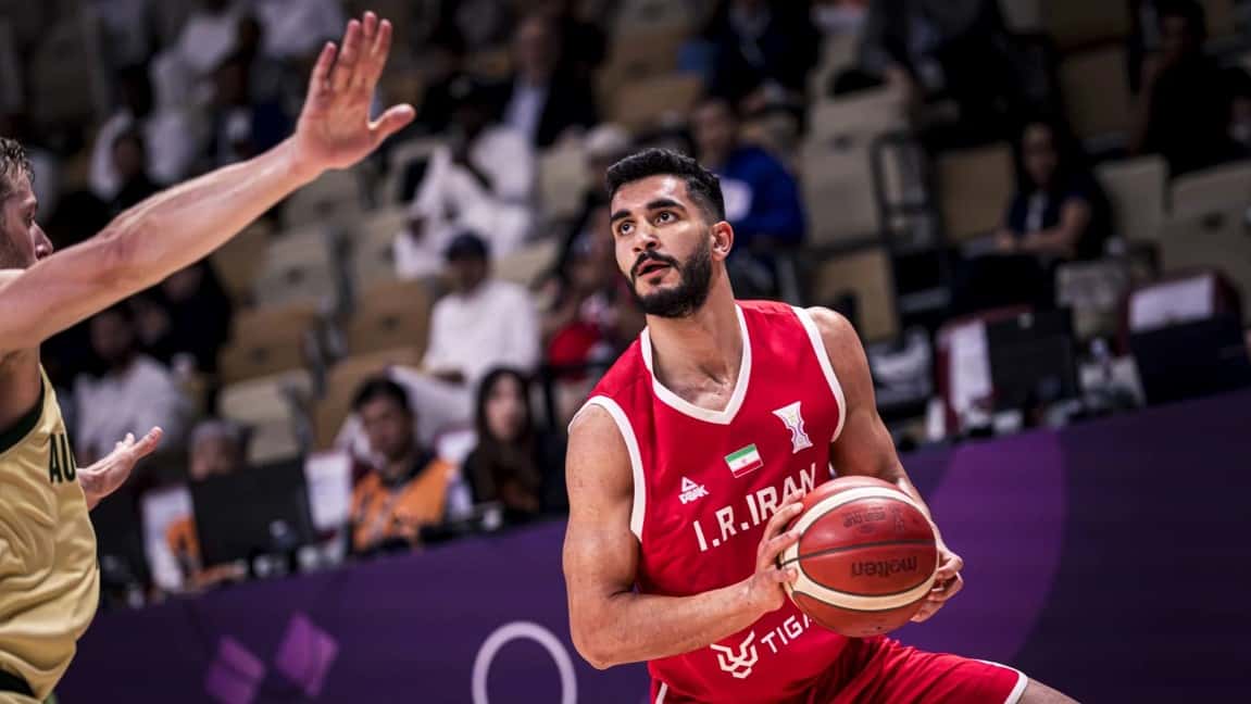 محمد امینی بازیکن تیم ملی بسکتبال ایران و بازیکن تیم نانسی و گزینه حضور در NBA - بسکتبال ایران و استرالیا - کاپ بسکتبال آسیا 2025