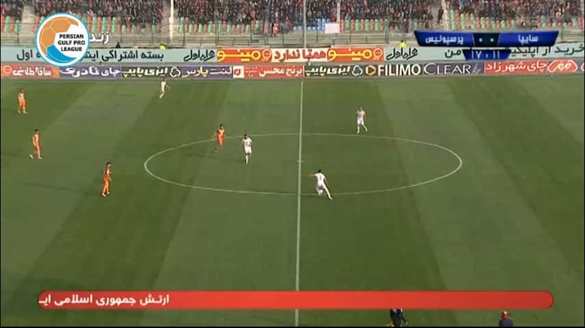 گل زیبای وحید امیری روی اشتباه بزرگ دروازه بان سایپا (سایپا 0-1 پرسپولیس)