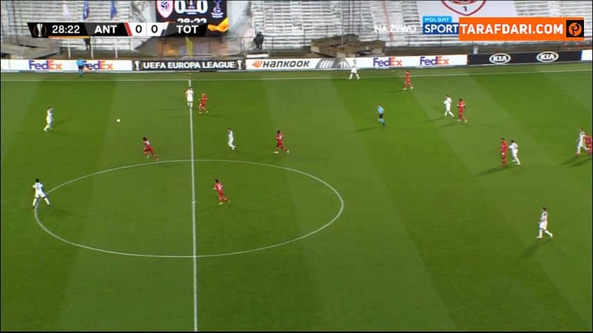 گل لیور رفائلوف به تاتنهام (رویال آنتورپ 1-0 تاتنهام)