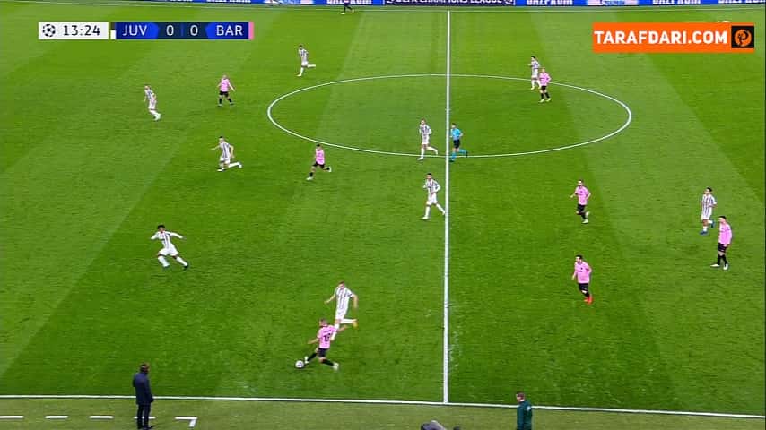 گل عثمان دمبله به یوونتوس (یوونتوس 0-1 بارسلونا)