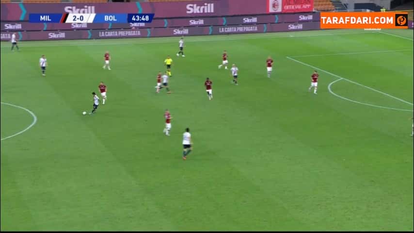 گل زیبای تاکه هیرو تومیاسو به میلان (میلان 2-1 بولونیا)
