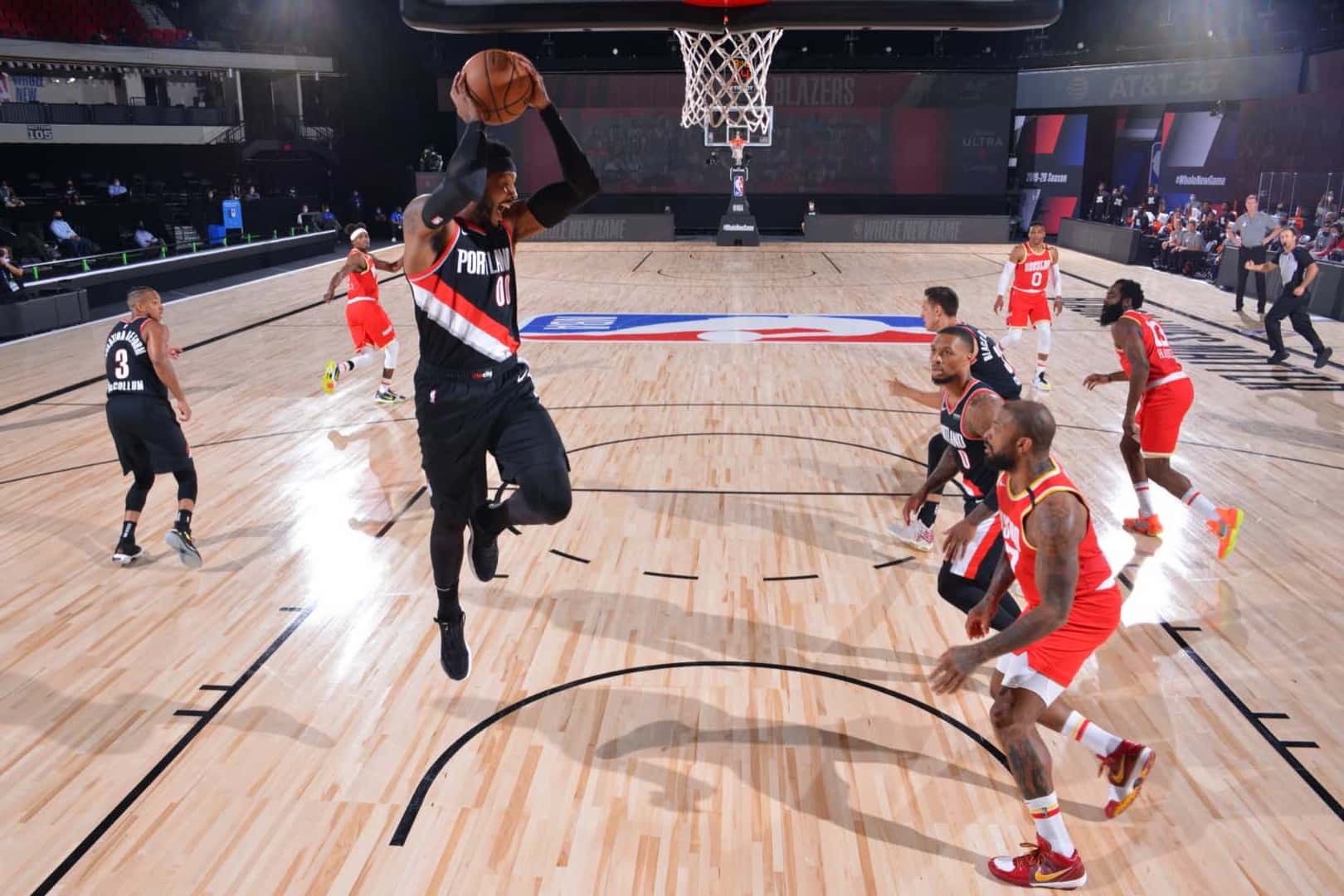 پرتلند تریل بلیزرز - هیوستون راکتس - NBA - کارملو آنتونی - دیمین لیلارد - جیمز هاردن