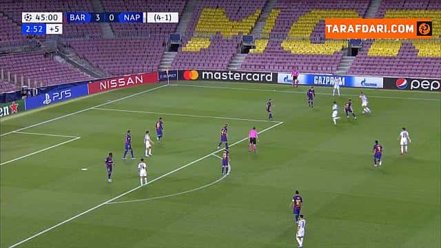 گل لورنتزو اینسینیه به بارسلونا (بارسلونا 3-1 ناپولی)