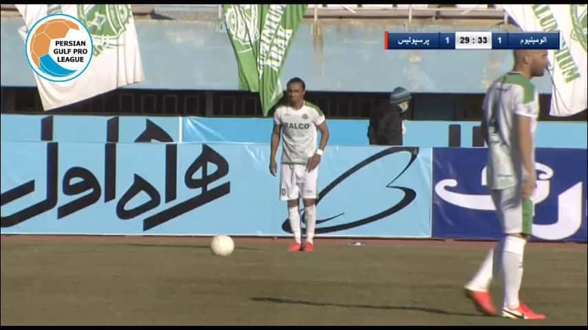 گل حامد پاکدل به پرسپولیس (آلومینیوم اراک 2-1 پرسپولیس)