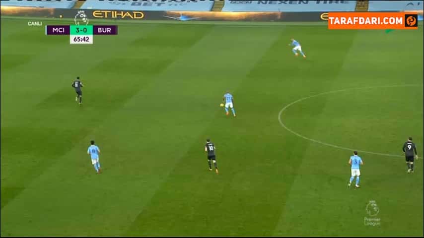 گل فران تورس به برنلی (منچسترسیتی 4-0 برنلی)