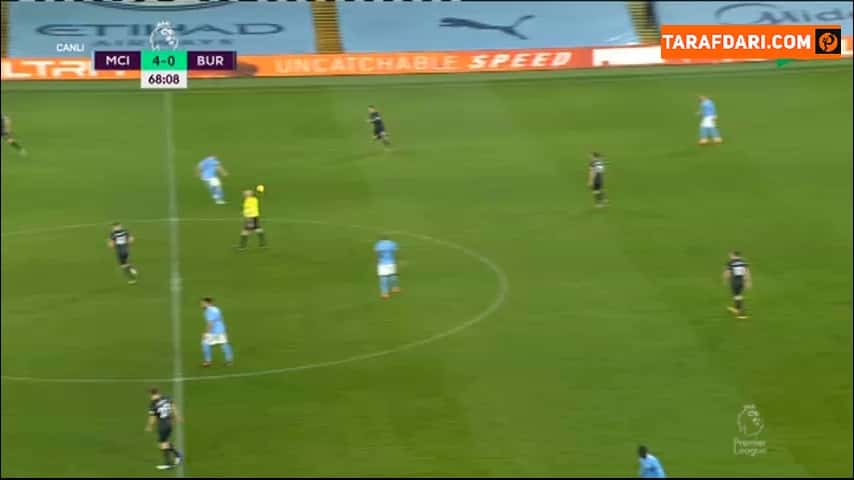 گل سوم ریاض محرز به برنلی (منچسترسیتی 5-0 برنلی)