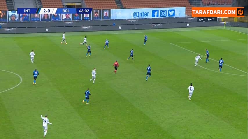 گل امانوئل وینیاتو به اینتر (اینتر 2-1 بولونیا)