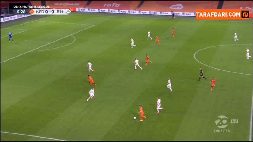 گل جورجینیو واینالدوم به بوسنی (هلند 1-0 بوسنی)