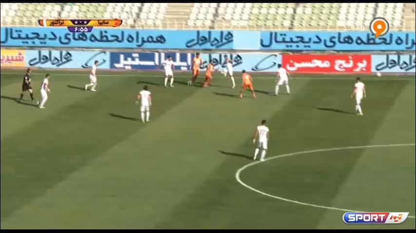 گل مهرداد حیدری به تراکتور (سایپا 1-0 تراکتور)