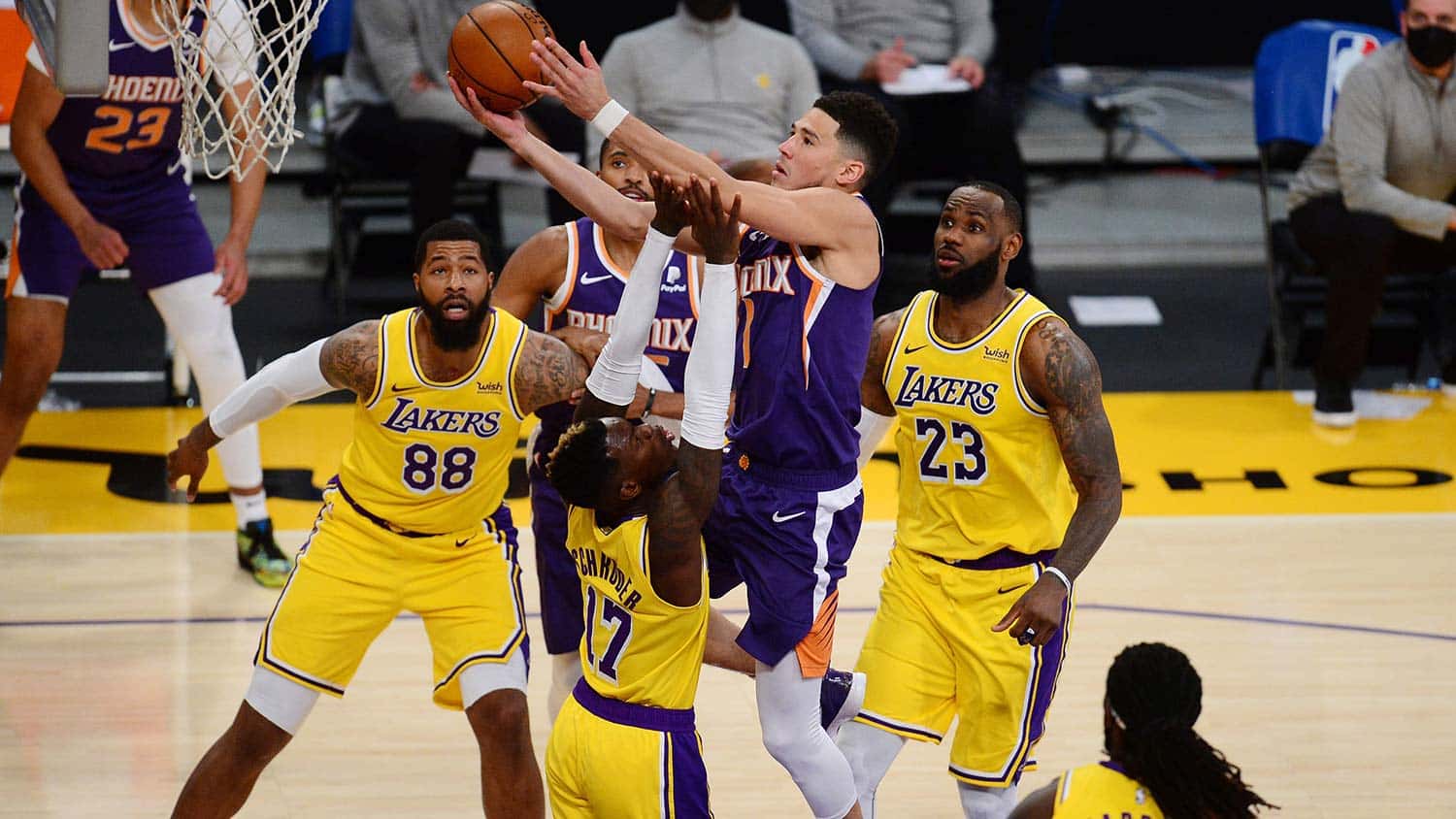 Devin Booker - Pheonix Suns - LeBron James - Los Angeles Lakers