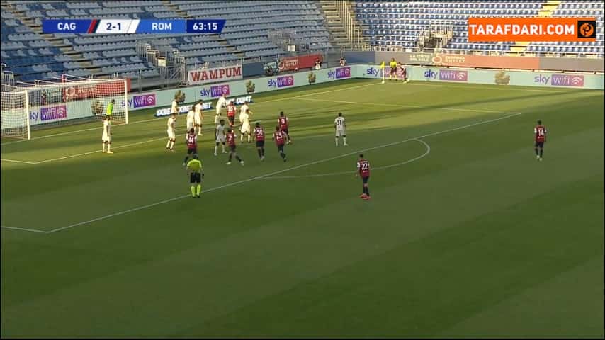 گل ژائو پدرو به رم (کالیاری 3-1 آاس رم)