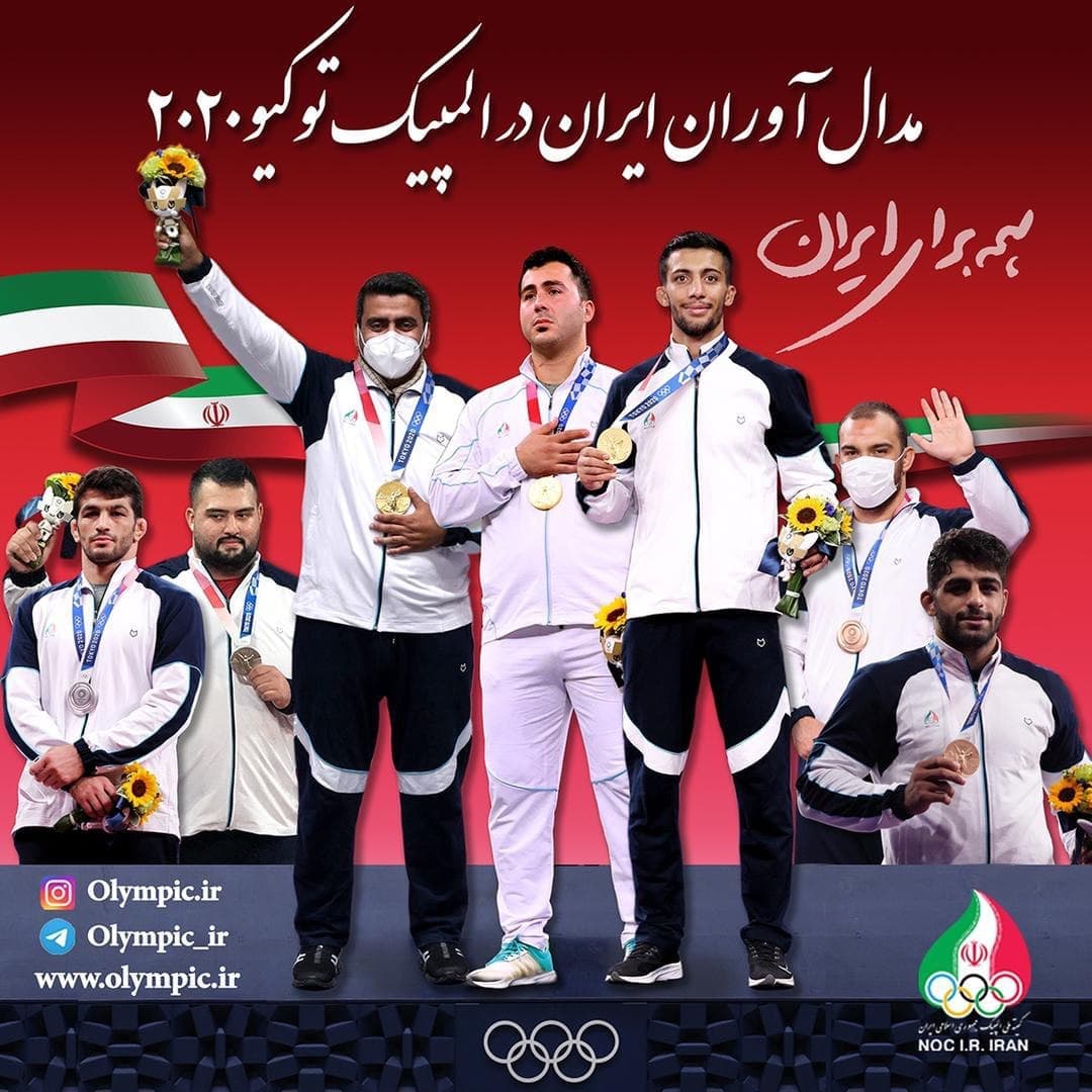 مدال آوران ایران در المپیک ۲۰۲۰ توکیو / پوستر