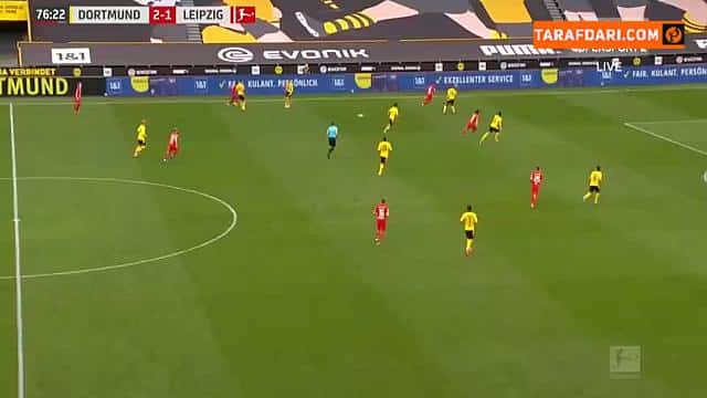 گل دنی اولمو به دورتموند (دورتموند 2-2 لایپزیش)