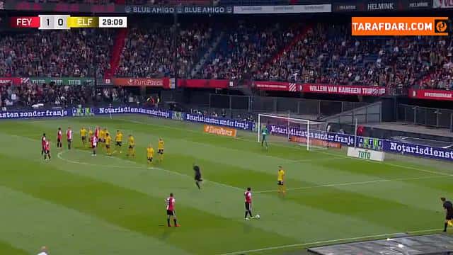 گل علیرضا جهانبخش به الفسبورگ (فاینورد 2-0 الفسبورگ)
