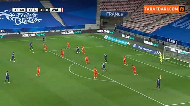 گل کیلیان ام باپه به ولز (فرانسه 1-0 ولز)
