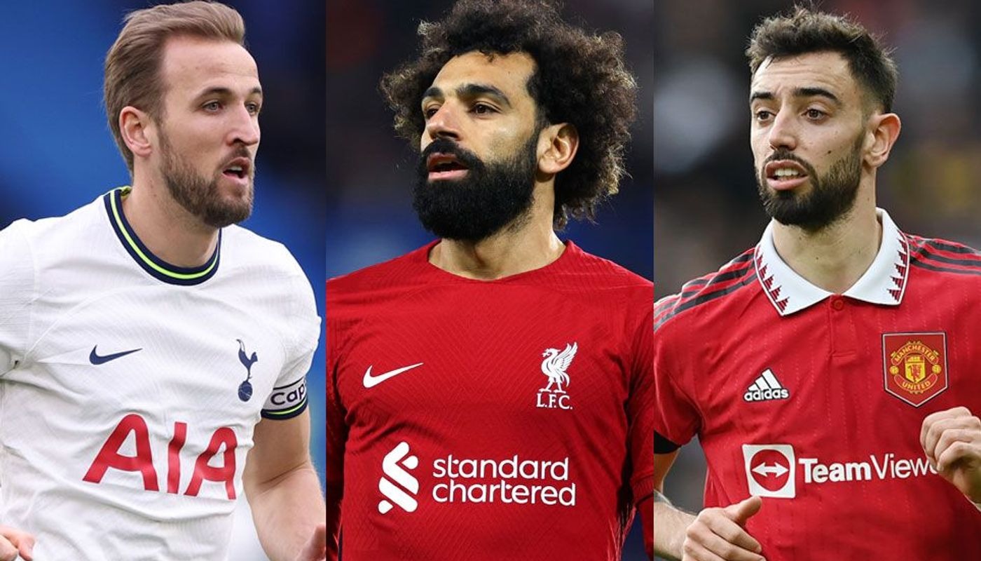 برونو فرناندز، محمد صلاح و هری کین در منچستریونایتد، لیورپول و تاتنهام