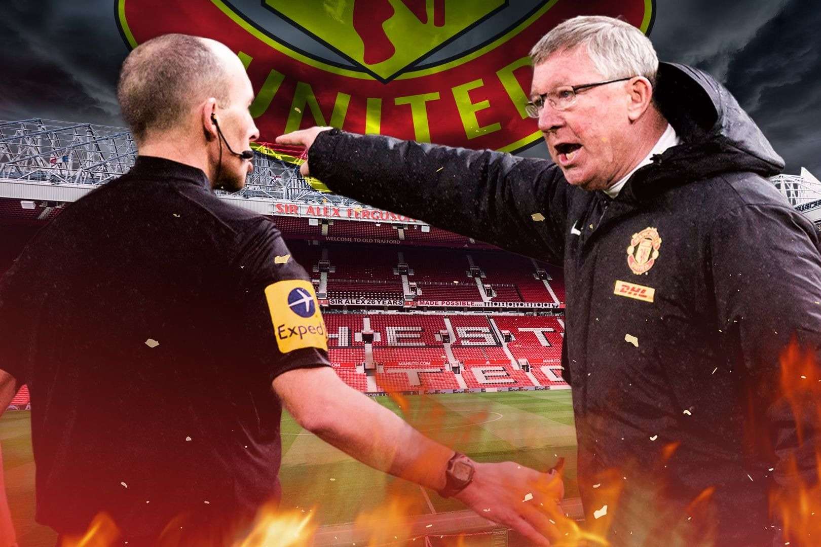 سر الکس فرگوسن و مایک دین، سرمربی سابق منچستریونایتد و داور بازنشسته لیگ برتر
