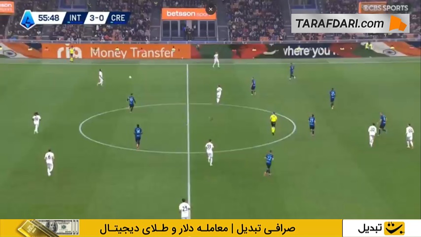 گل نیکولو بارلا به کرمونزه (اینتر 4-0 کرمونزه)