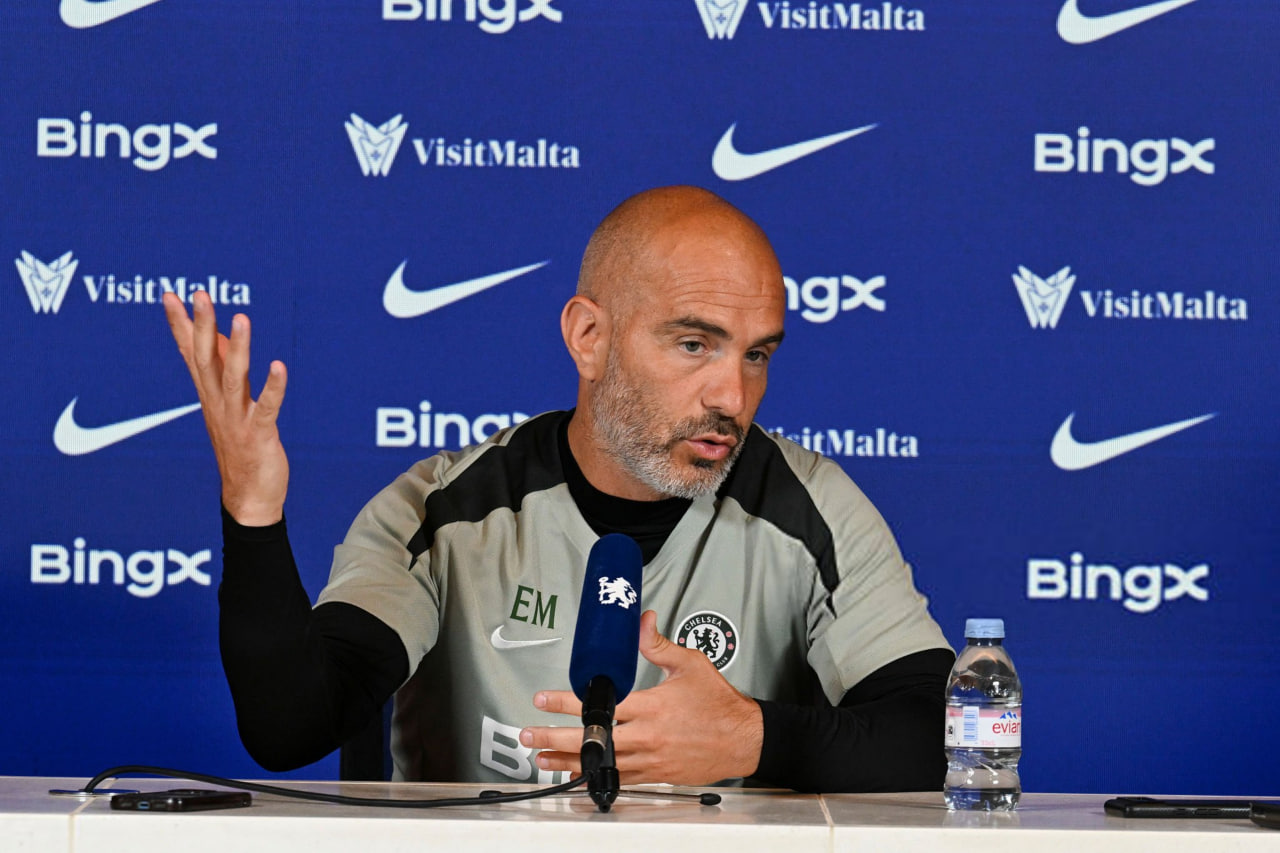 انزو مارسکا در نشست خبری چلسی