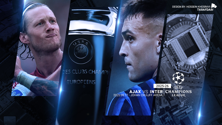 طرح طرفداری از پیش بازی آژاکس-اینتر در لیگ قهرمانان 2025
