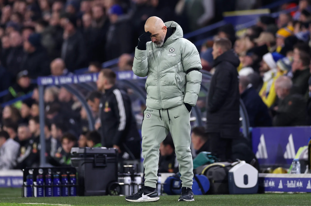 ناراحتی انزو مارسکا در بازی چلسی مقابل لیدزیونایتد