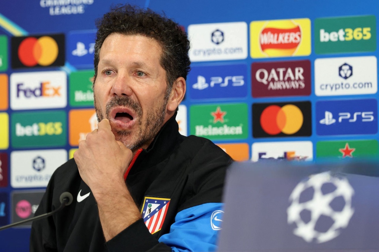 دیگو سیمئونه - سرمربی اتلتیکو مادرید در نشست خبری بازی مقابل لیورپول - لیگ قهرمانان اروپا
