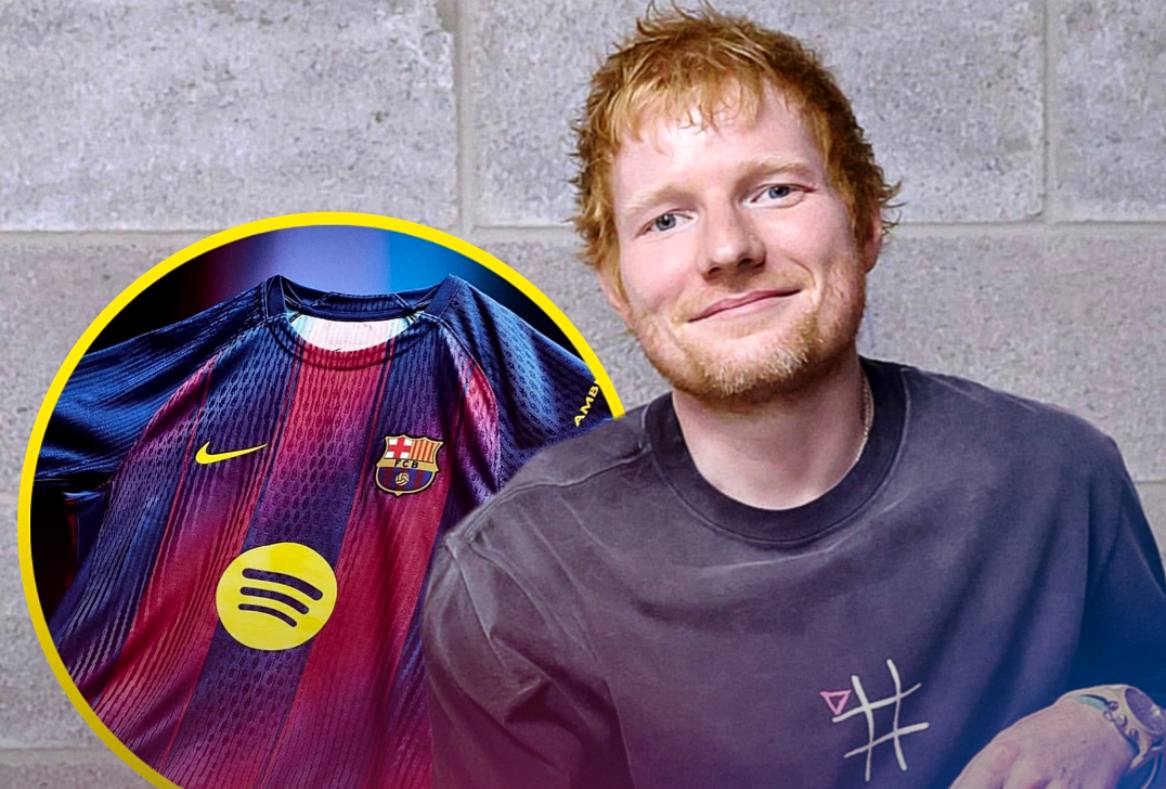 اد شیرن - پیراهن ویژه بارسلونا برای ال کلاسیکو