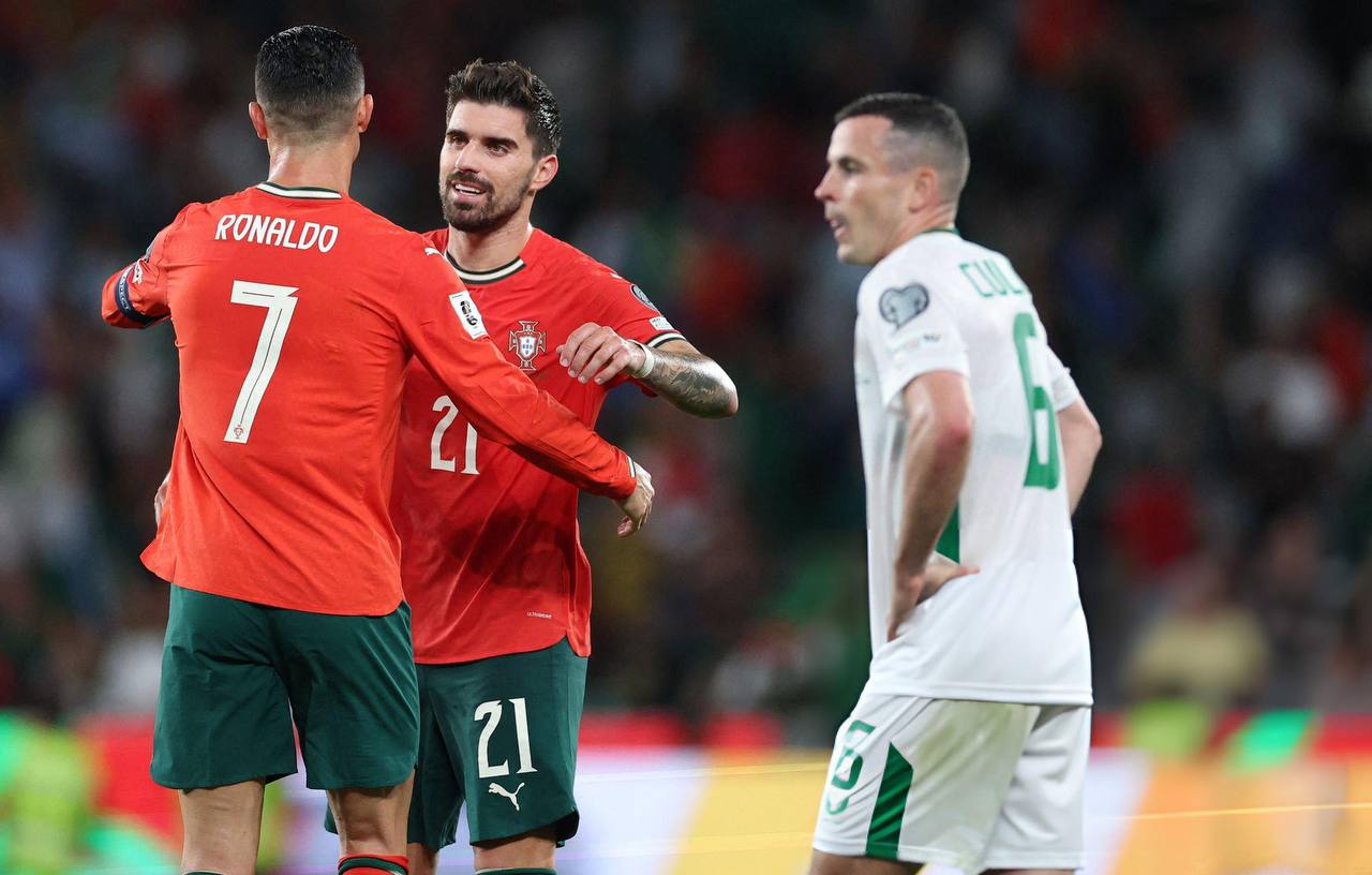 روبن نوس - کریستیانو رونالدو - پرتغال - مرحله مقدماتی جام جهانی 2026 در اروپا