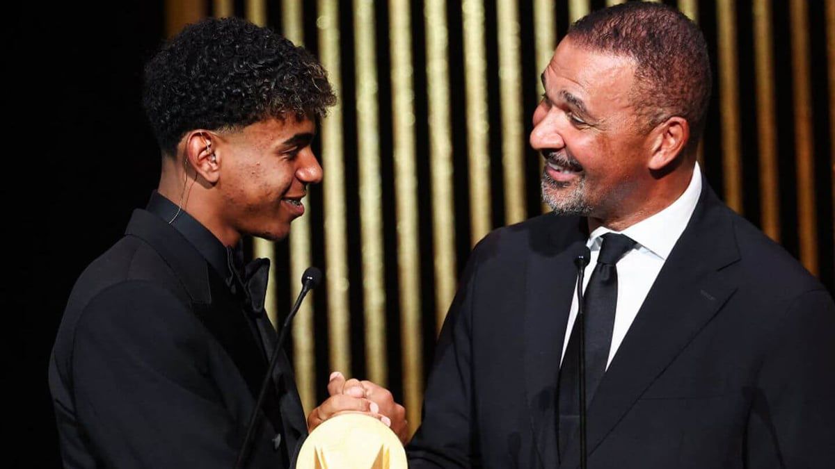 رود گولیت - لامین یامال - مراسم توپ طلا - فرانس فوتبال