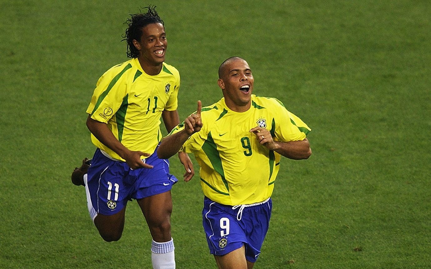 رونالدو نازاریو و رونالدینیو در تیم ملی برزیل 