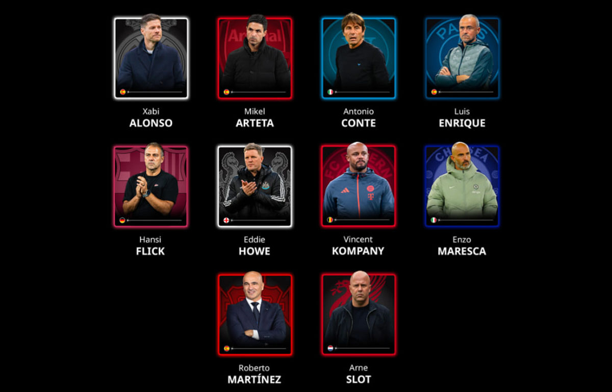 10 نامزد جایزه بهترین سرمربی گلوب ساکر 2025