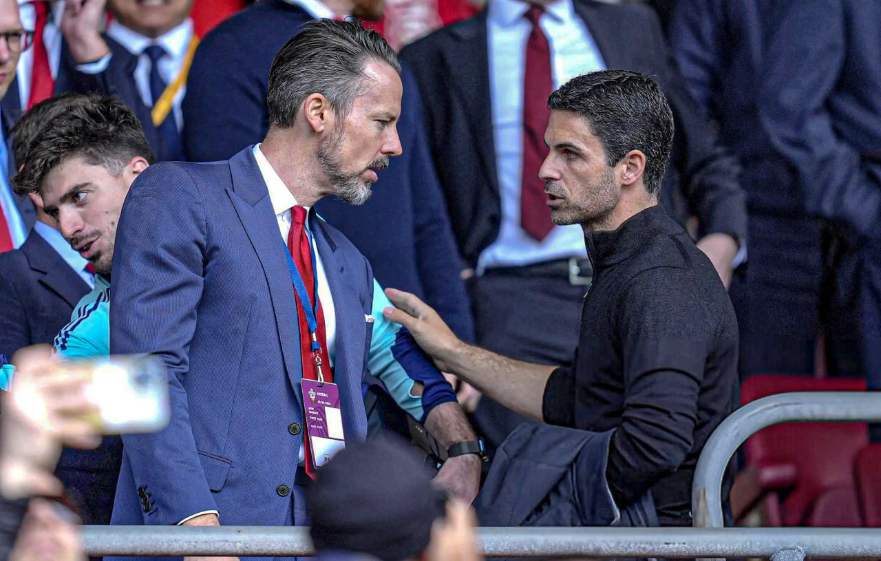 جاش کرونکه - مالک آرسنال - میکل آرتتا - سرمربی اسپانیایی آرسنال 