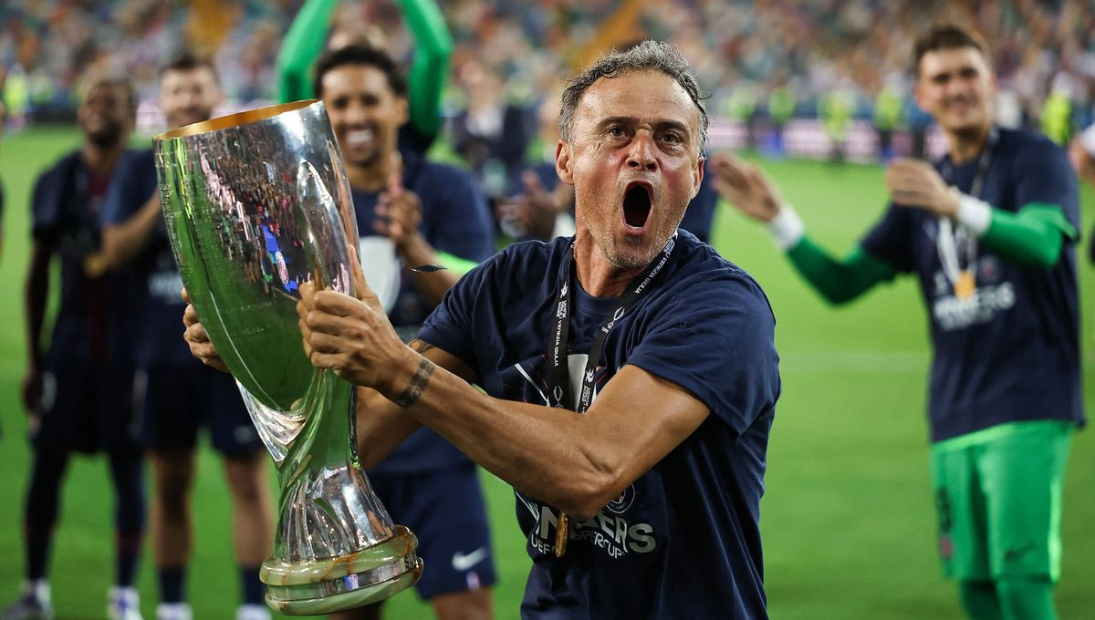 لوئیز انریکه - سرمربی پاری سن ژرمن - جام سوپرکاپ اروپا 