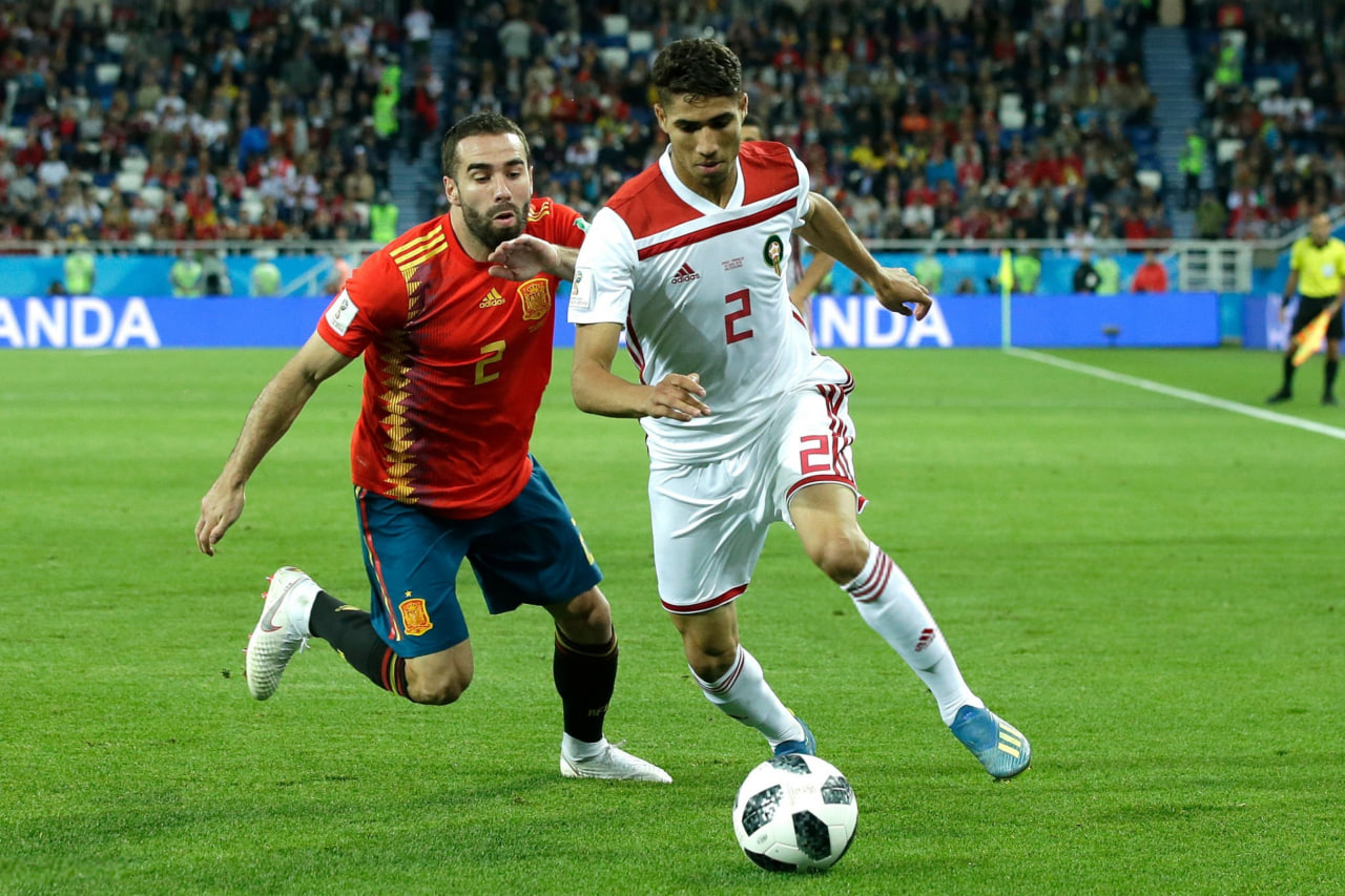 دنی کارواخال / اشرف حکیمی - جام جهانی 2018 - اسپانیا و مراکش 