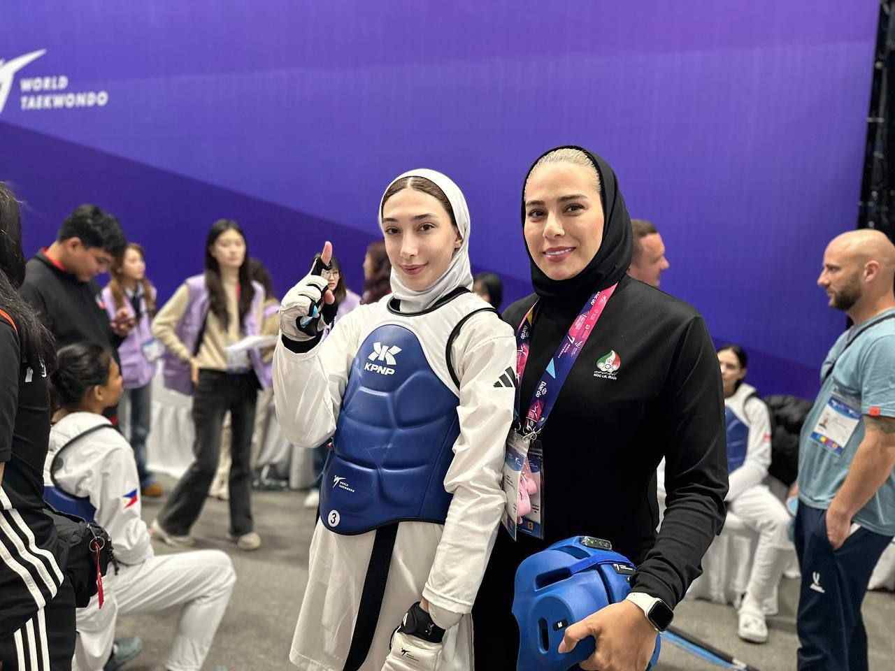 مبینا نعمت زاده- مهروز ساعی- تکواندوی جهانی