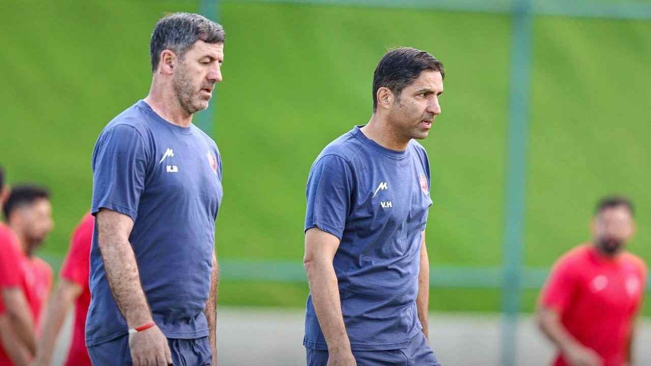 وحید هاشمیان- کریم باقری- تمرین پرسپولیس- لیگ برتر ایران