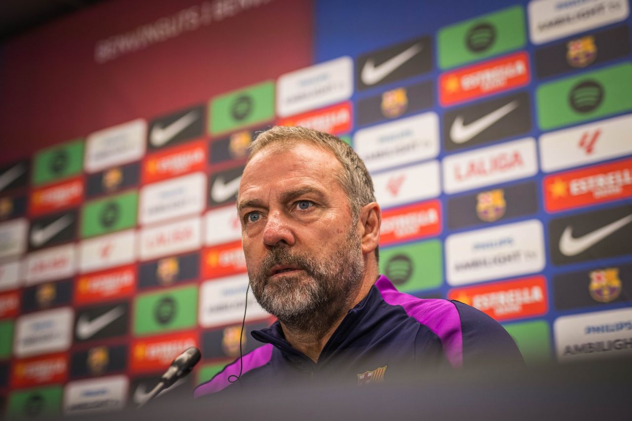 هانسی فلیک در نشست خبری - سرمربی آلمانی بارسلونا - لالیگای اسپانیا
