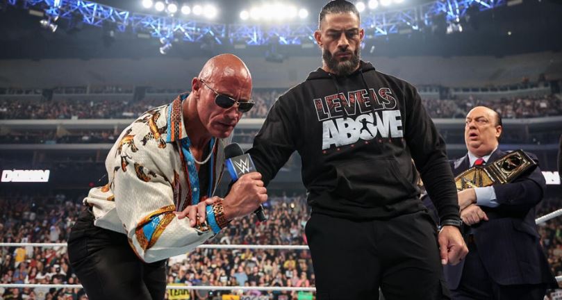 رومن رینز و راک در شوی اسمکدان WWE
