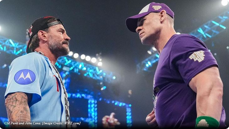 جان سینا و سی ام پانک در شوی کشتی کج اسمکدان از WWE
