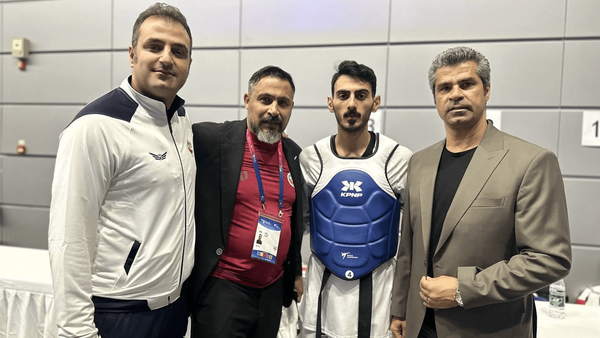 عکس از امیرسینا بختیاری و هادی ساعی و مجید افلاکی در مسابقات قهرمانی جهان تکواندو