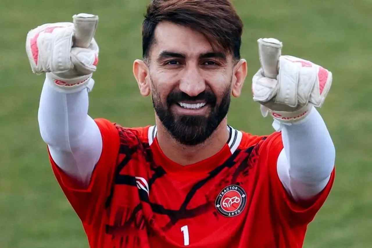 عکس از علیرضا بیرانوند دروازه‌بان تراکتور و تیم ملی