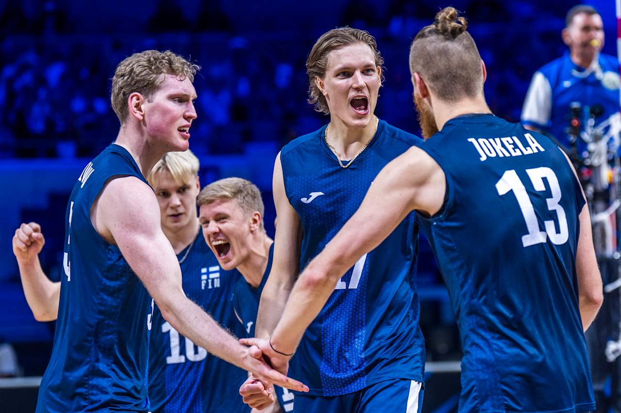 عکس از تیم ملی والیبال فنلاند در مسابقات قهرمانی جهان ۲۰۲۵