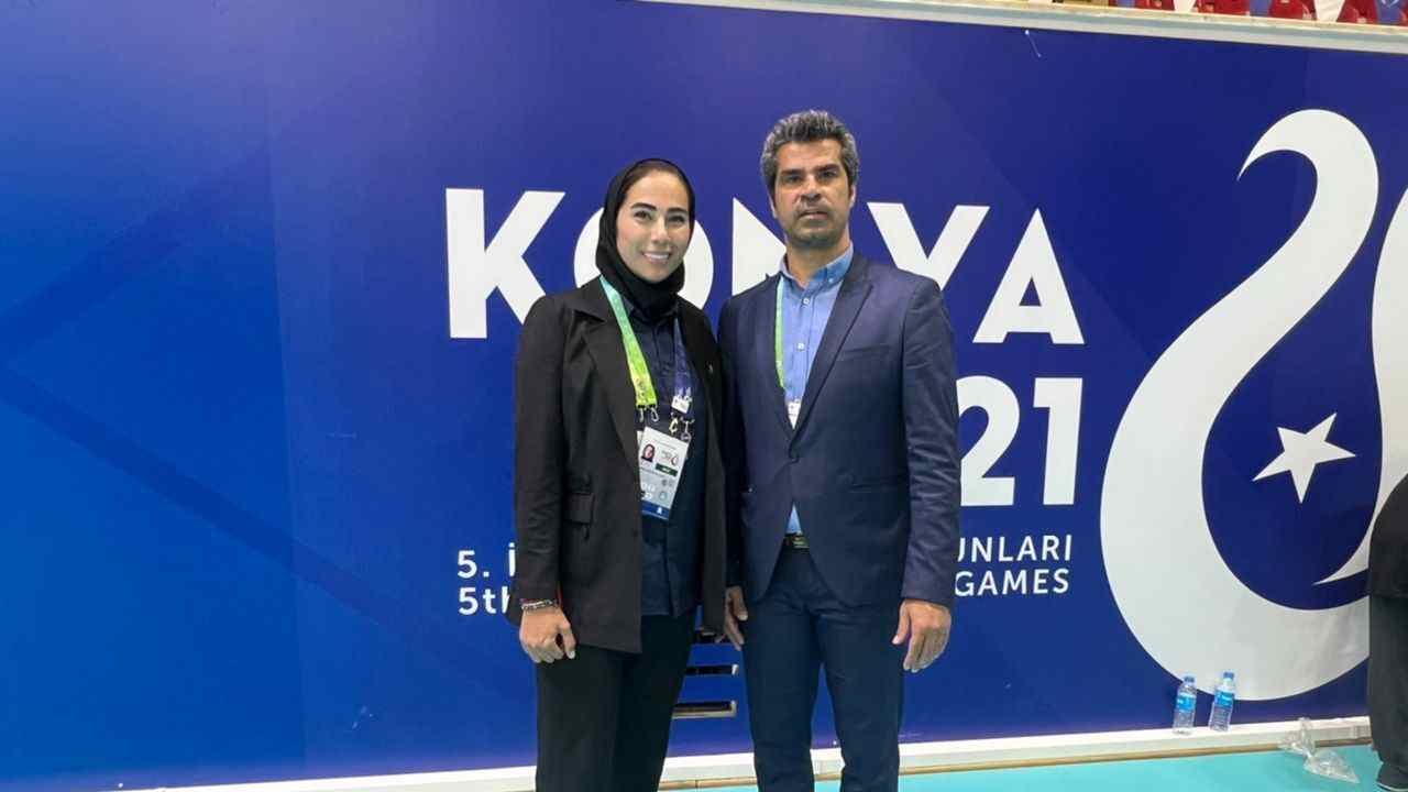 عکس از هادی ساعی رییس فدراسیون تکواندو و خواهرش مهروز ساعی