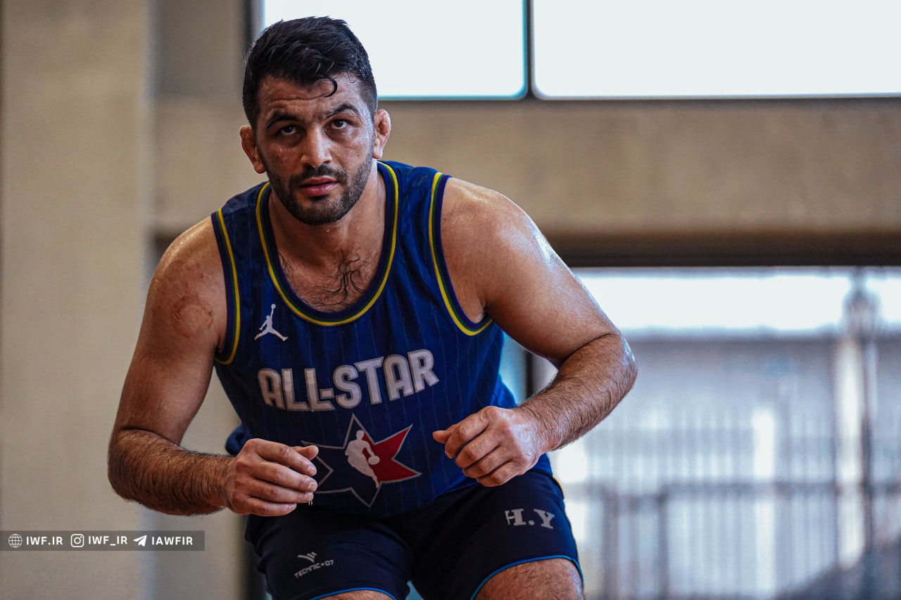 عکس از حسن یزدانی کشتی‌گیر ایرانی المپیکی